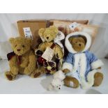 Teddy bears - a good lot to include a limited edition Boyds bear with glass eyes, stitched nose,