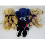 Merrythought - four bears by Merrythought comprising Wishbone Blue Cheeky in a distressed blue