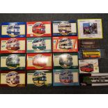 Corgi - a collection in excess of 16 diecast model buses and one other,