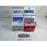 Model Aeroplanes - Fourteen diecast models of commercial airliners by Herpa, all in 1:500 scale.