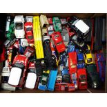 Diecast - a large quantity of diecast model motor vehicles, all unboxed, to include Corgi, Burrago,