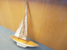 Star Yacht - a good quality vintage wooden model of a yacht by Star Yacht Company Birkenhead