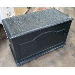 Black painted storage box