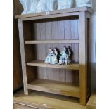 2'3 heavy quality light oak dwarf open bookcase