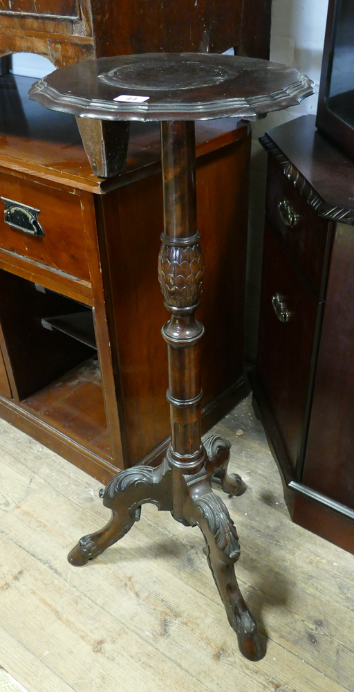 Dark mahogany torchere