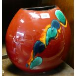 Poole Pottery oval delphus vase