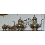 4 piece plated tea and coffee set