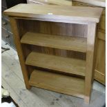 2'3 heavy quality light oak dwarf open bookcase