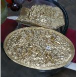 2 decorative gilt plaques