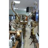 Decorative brass and onyx hat and coat stand