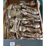 Large qty of assorted plated cutlery