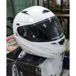 As new Nitro full face crash helmet in white