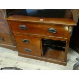 3' mahogany chest of 2 drawers with open cupboard