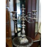 5 branch plated candleabra