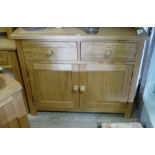 New 3'6 solid wood light oak sideboard with fitted 2 drawers and cupboards