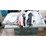 Draper 10" circular bench saw with spare blades etc.