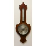 Banjo style wall barometer in mahogany case