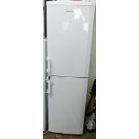 Tall Beko half and half fridge freezer