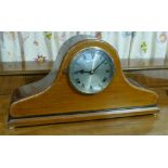 Striking mantel clock in Napoleon style mahogany case