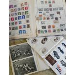 2 Albums of cards and a German stamp album with stamps