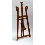 Early 20th century artists walnut easel standing approx 2'6 tall