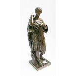 19th century bronze classical figure of Roman lady.