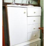 Four drawer and small cupboard to match previous lot