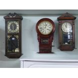 3 wall hanging clocks