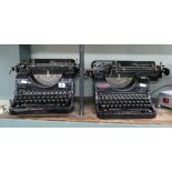 Two old Olympia manual typewriters