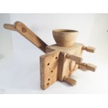 Wooden vintage French corn mill