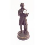 A black Basalt figure depicting Josiah Wedgwood 1730-1795,