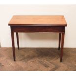 3' early Victorian mahogany folding top tea table