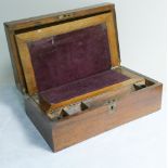 Victorian mahogany writing box