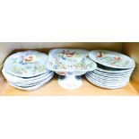 Part Victorian ironstone dessert service