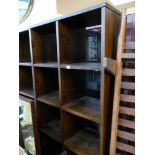 Heavy Indonesian hardwood 10 cube storage rack