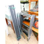 Large qty of shelving racks, frames,