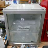 Silver cased table top bottle cooler fridge