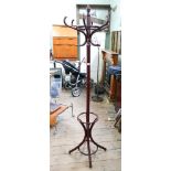 Bent wood style hat and coat stand