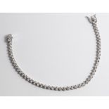 18ct white gold line bracelet set with 3cts of diamonds