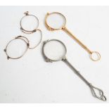 2 pairs of Victorian lorgnettes and a pair of pince nez