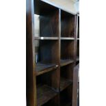 Heavy Indonesian hardwood 10 cube storage rack