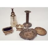 A collection of small silver items to include condiments, sweetmeat dishes,