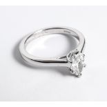 18ct white gold marquis set diamond ring the diamond weighing approx 0.