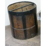 An iron bound circular log tub