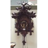 A Black Forest style Cuckoo clock with deer mount
