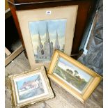 Gilt framed prints, oil painting,