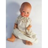 Armand Marseille bisque headed baby doll numbered to back AM Germany 351.14K.