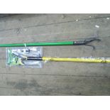 A new telescopic tree pruner and a new garden hoe