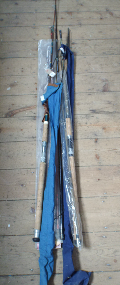 A quantity of fishing rods
