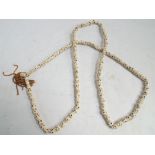 Carved ivory long guard necklace,